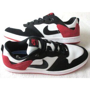 Nike Men's SB Alleyoop Classic Skate Shoes White Black University Red Sizes NIB
